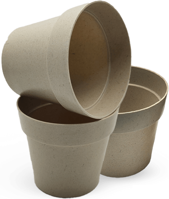 Pots en fibre naturelle du kit
